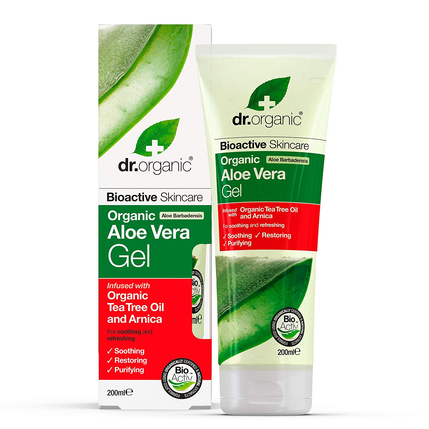 Se Økologisk Aloe Vera 99% rent ekstrakt - Tea tree olie + Argan hos Oldschoolman